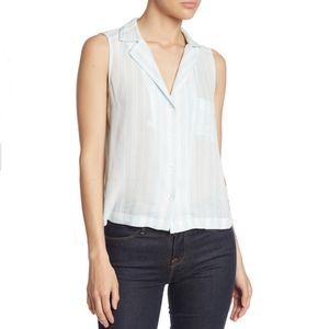 Abound Blue Leona Striped Front Camp Shirt